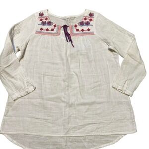 Embroidered peasant top size large Retro 70's